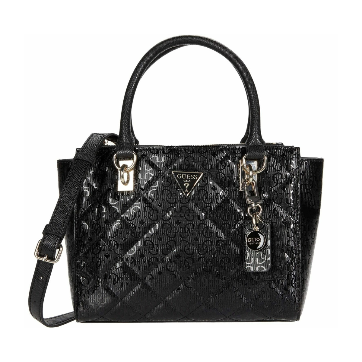 GUESS Ariella Society Satchel Bag Handbag Women - BLK - Black