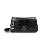GUESS Arlena Logo Convertible Crossbody Flap Bag - BLKGLD - Black/Gold