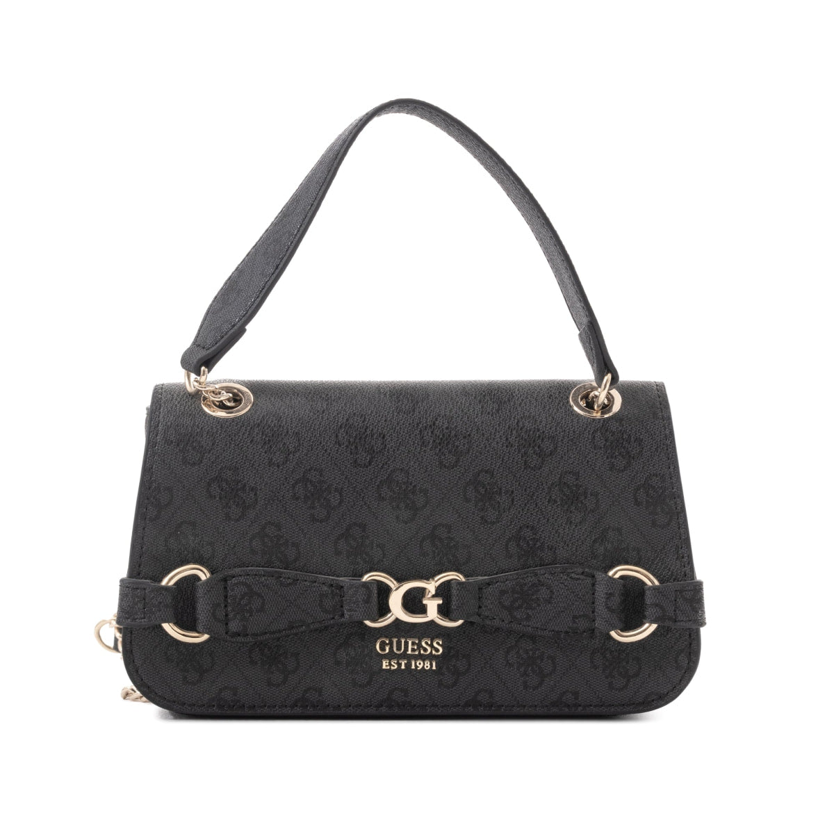 GUESS Arlena Logo Convertible Crossbody Flap Bag - GRY - Gray