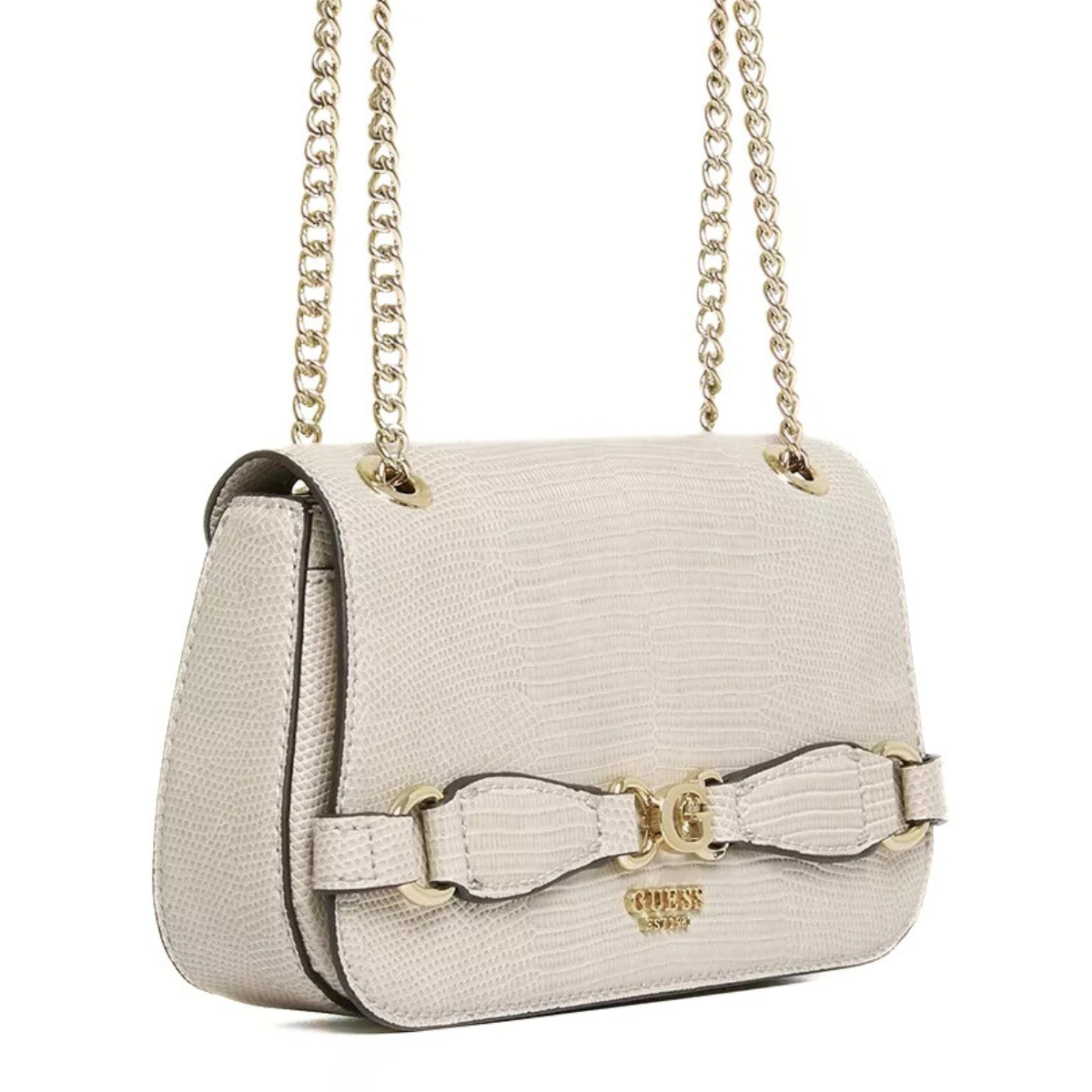 GUESS Arlena Logo Convertible Crossbody Flap Bag - OFFWHT - Off White