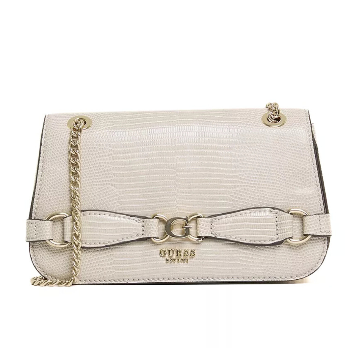 GUESS Arlena Logo Convertible Crossbody Flap Bag - OFFWHT - Off White