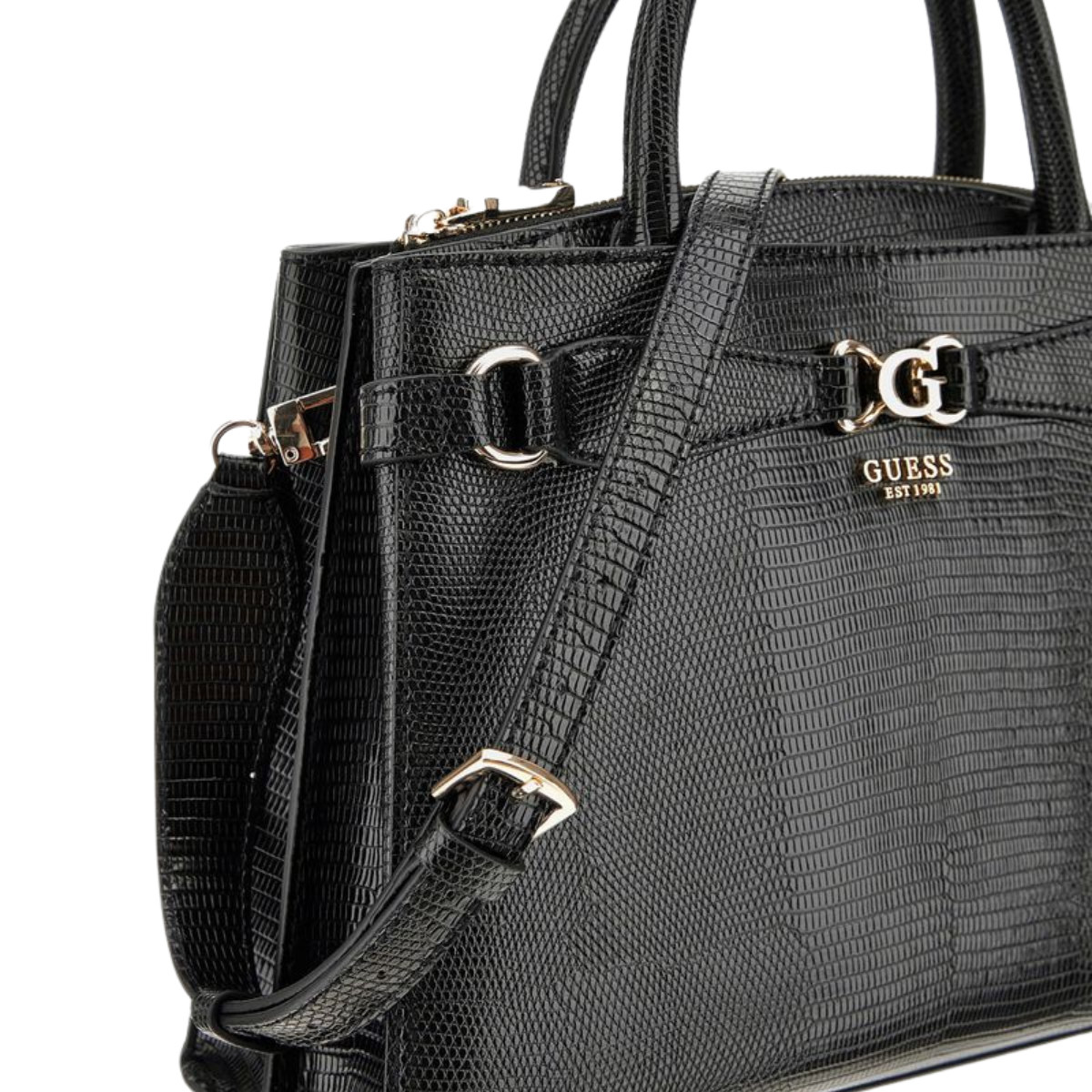 GUESS Arlena python-print handbag Women - BLK - Black