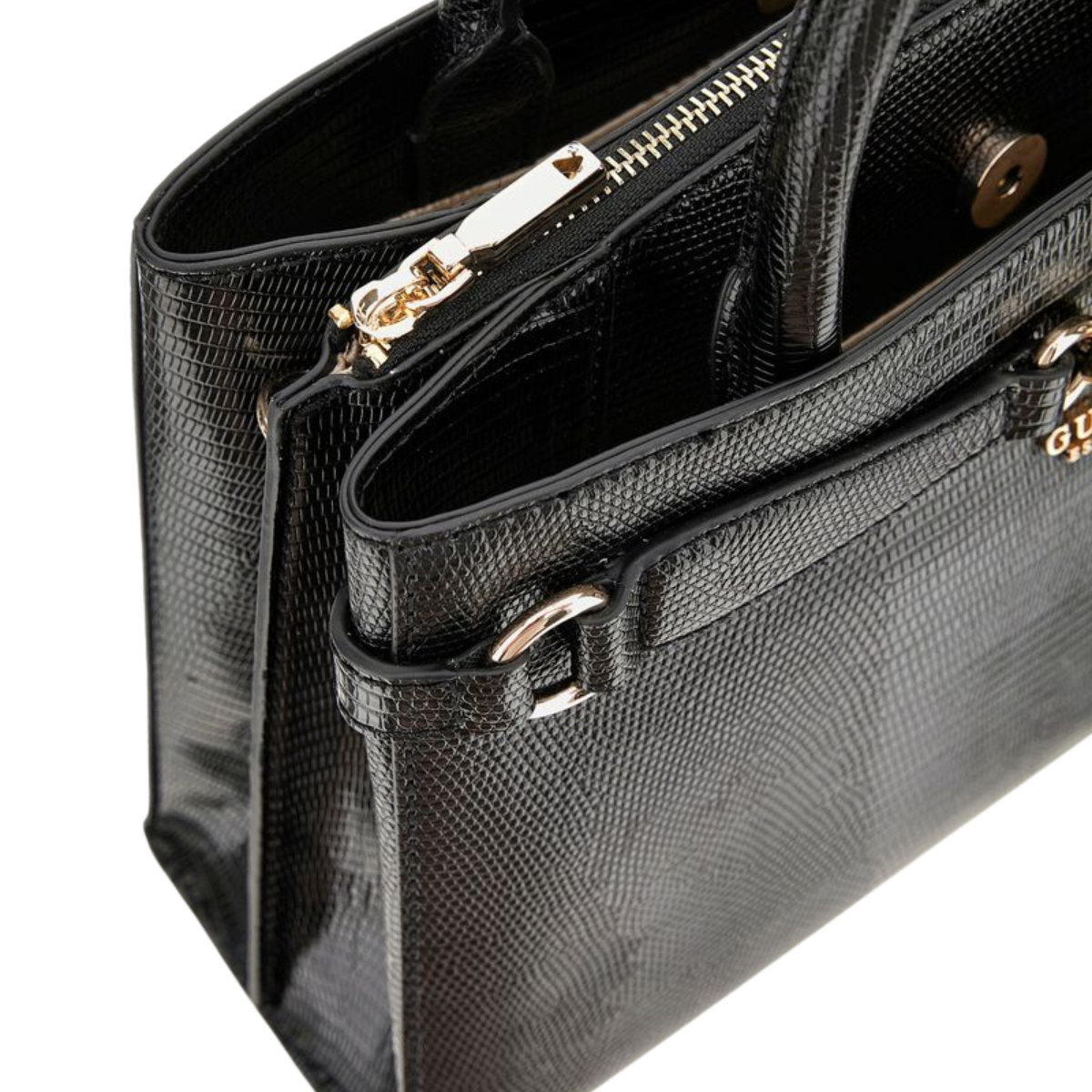 GUESS Arlena python-print handbag Women - BLK - Black