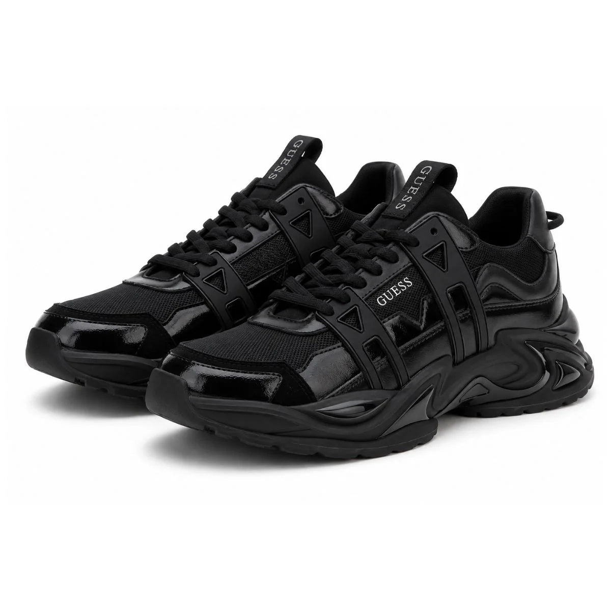 GUESS Belluno Paneled Sneakers Men - BLK - Black / 39