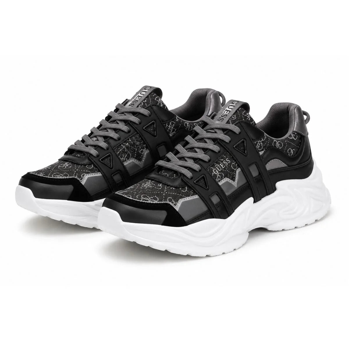 GUESS Belluno Paneled Sneakers Men - BLKGRY - Black / 39