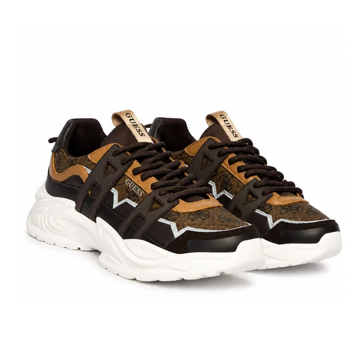 GUESS Belluno Paneled Sneakers Men - BRN - Brown / 39