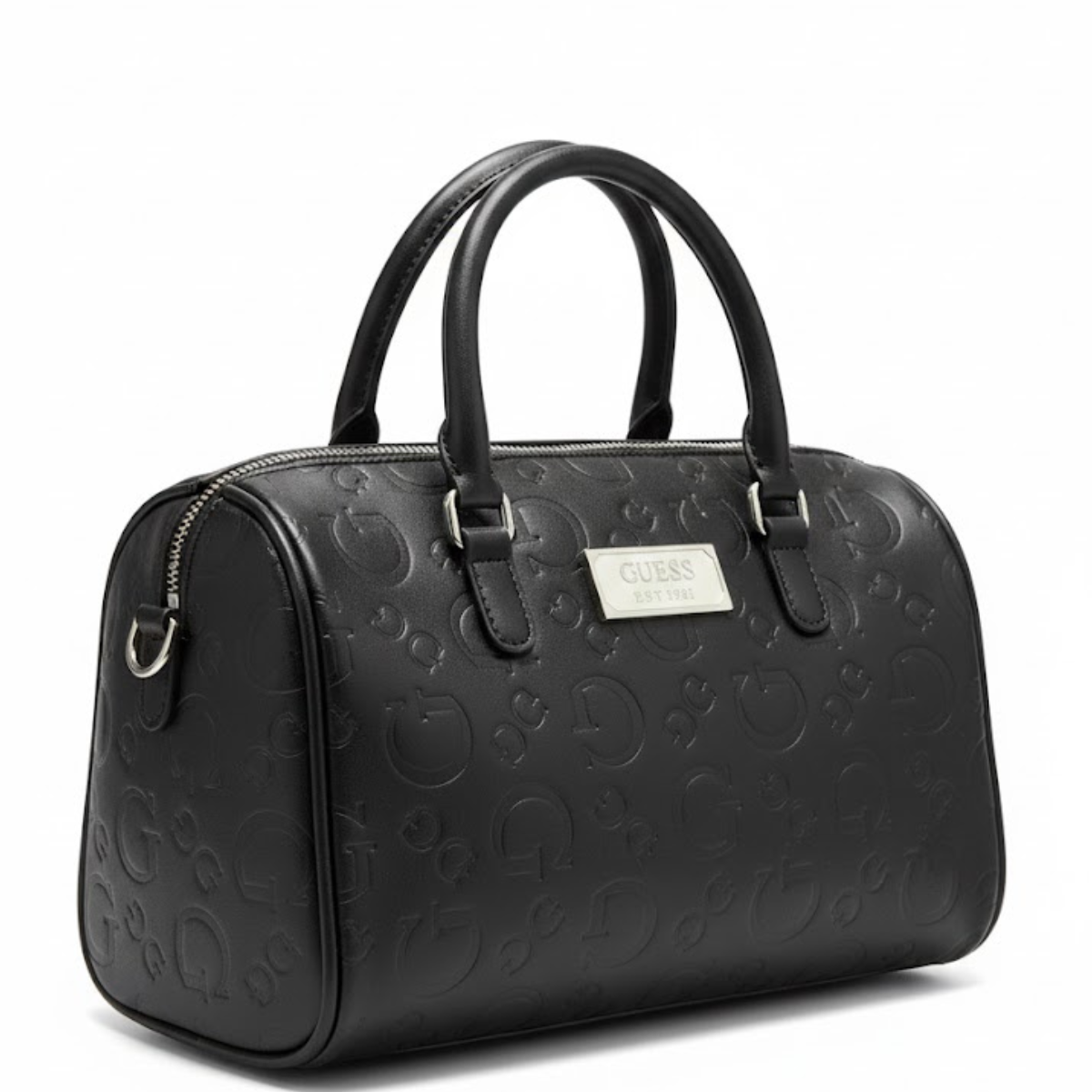 Guess BERKTON BARREL SATCHEL Handbags Women - BLK - Black