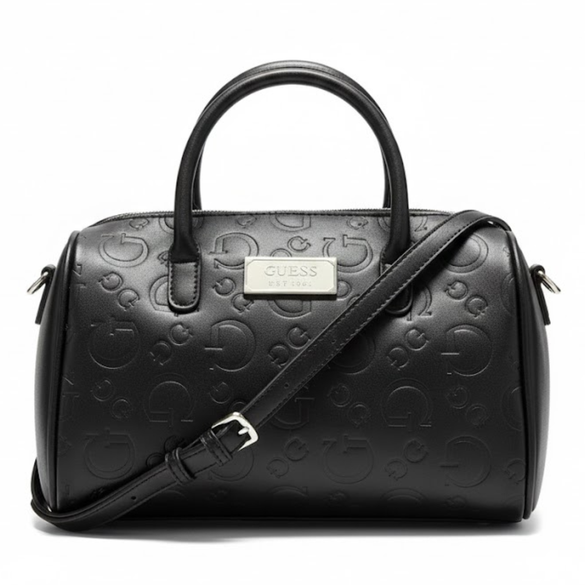 Guess BERKTON BARREL SATCHEL Handbags Women - BLK - Black