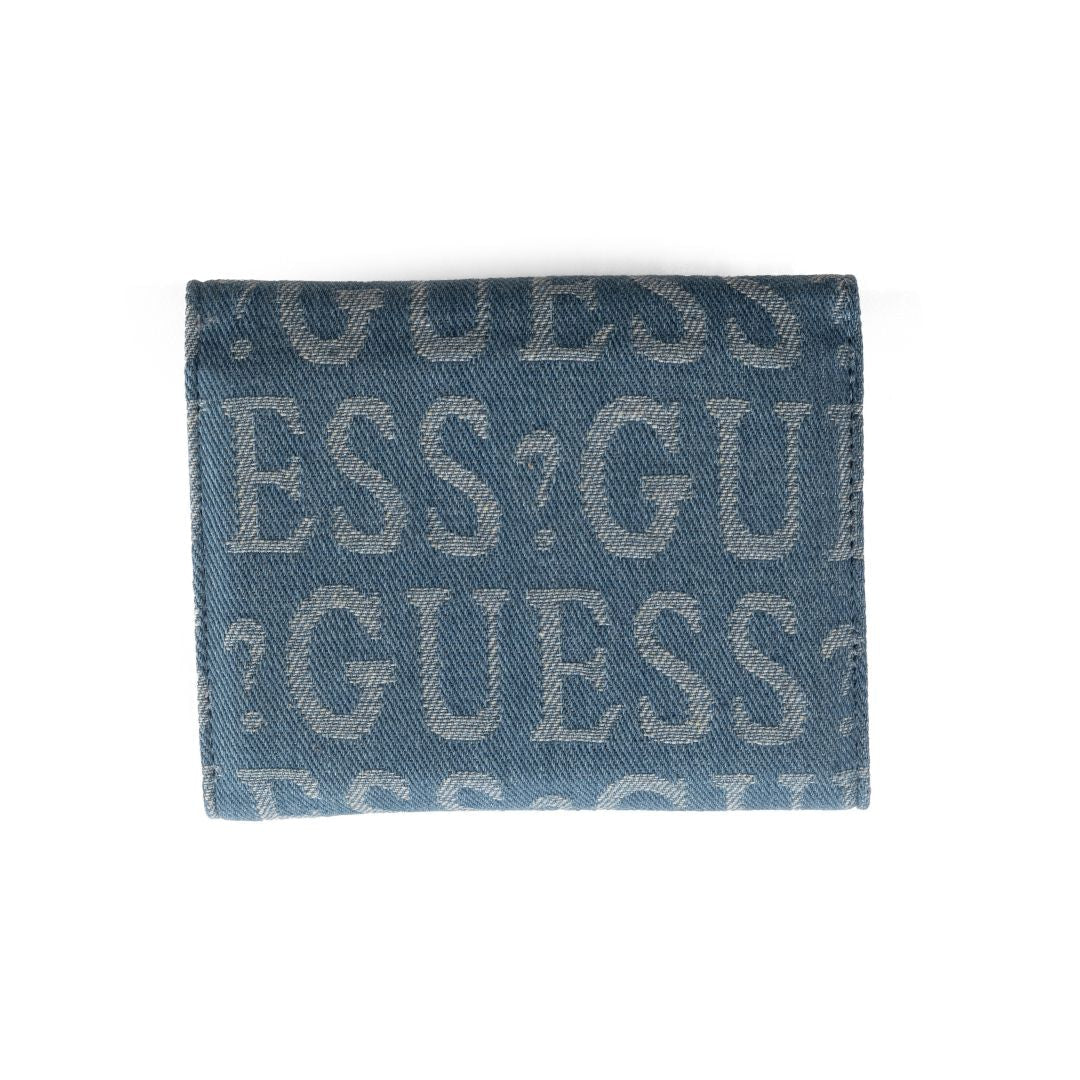 Guess Brightside Denim Zip-Around Wallet - Denim