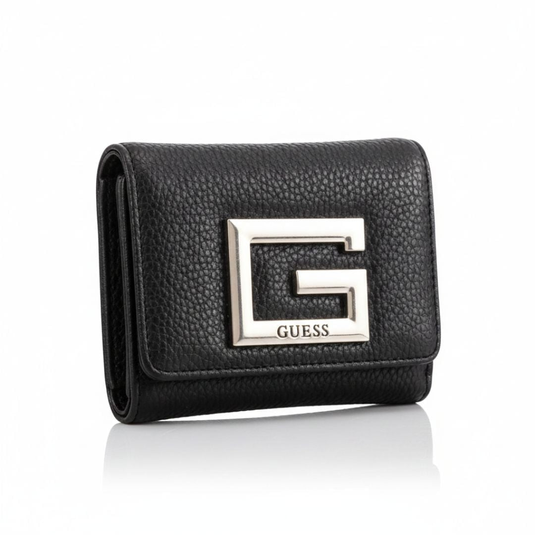 GUESS Brightside Trifold Wallet - Black