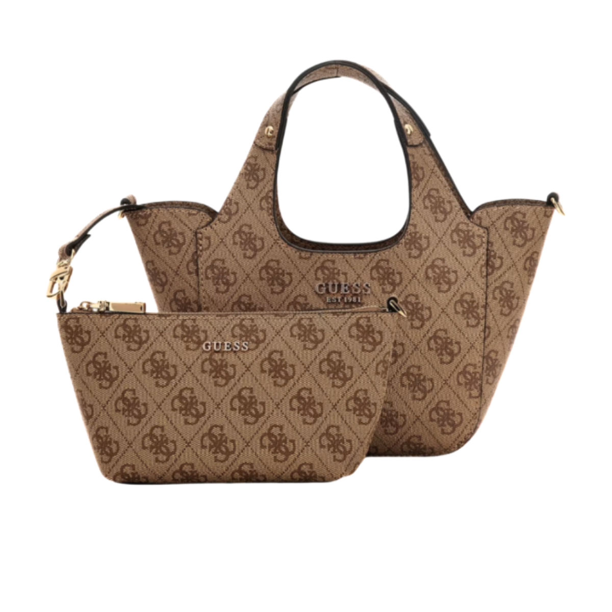 GUESS CALISTA 2 IN 1 MINI HANDTASCHE - BEG - Beige