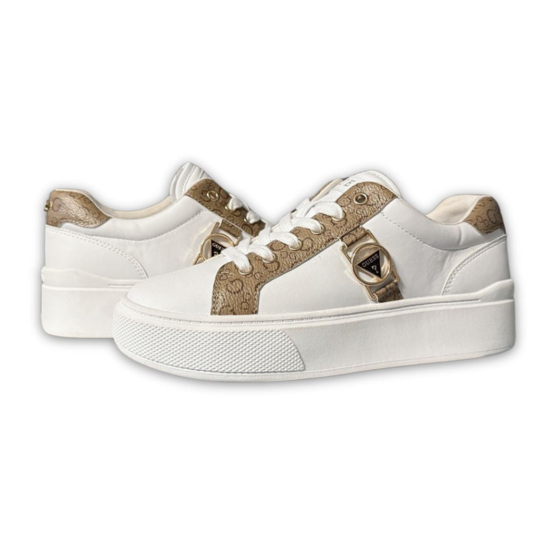 GUESS Cartera Sneakers Women - WHTBEG - White/ Beige / 36.5