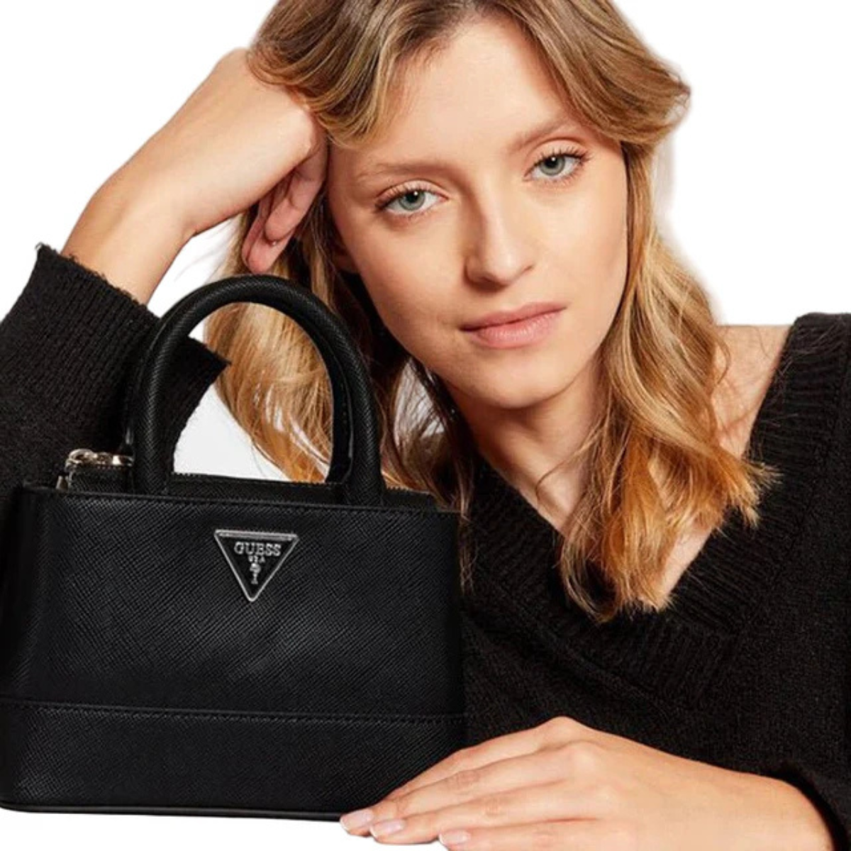GUESS Cordelia Mini Satchel BLK - Black