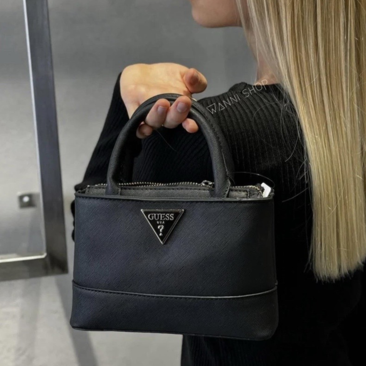 GUESS Cordelia Mini Satchel BLK - Black