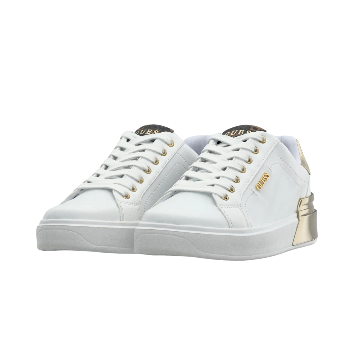 GUESS CORLINA - Trainers - platin Sneakers Women -WHT
