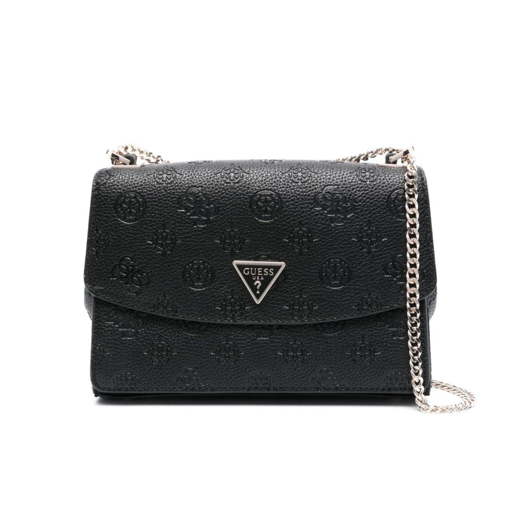 GUESS Cresidia 4G Peony Logo Crossbody Bag BLK Black