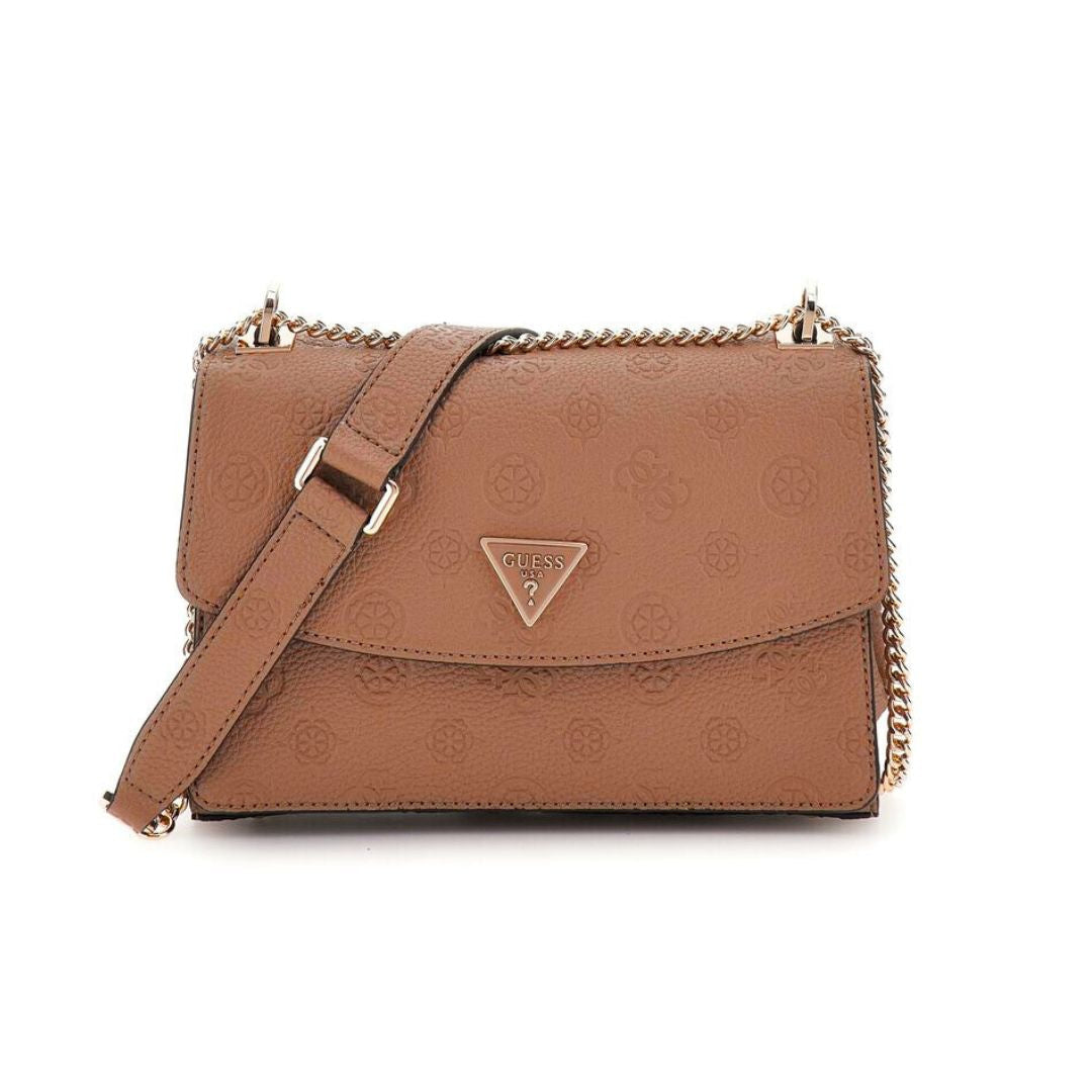 GUESS Cresidia 4G Peony Logo Crossbody Bag BRN Brown