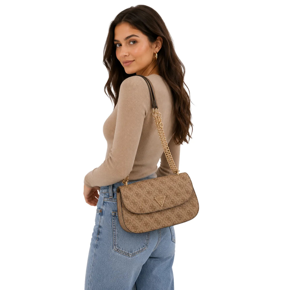 GUESS daryna crossbody bag Women - BEG - Beige
