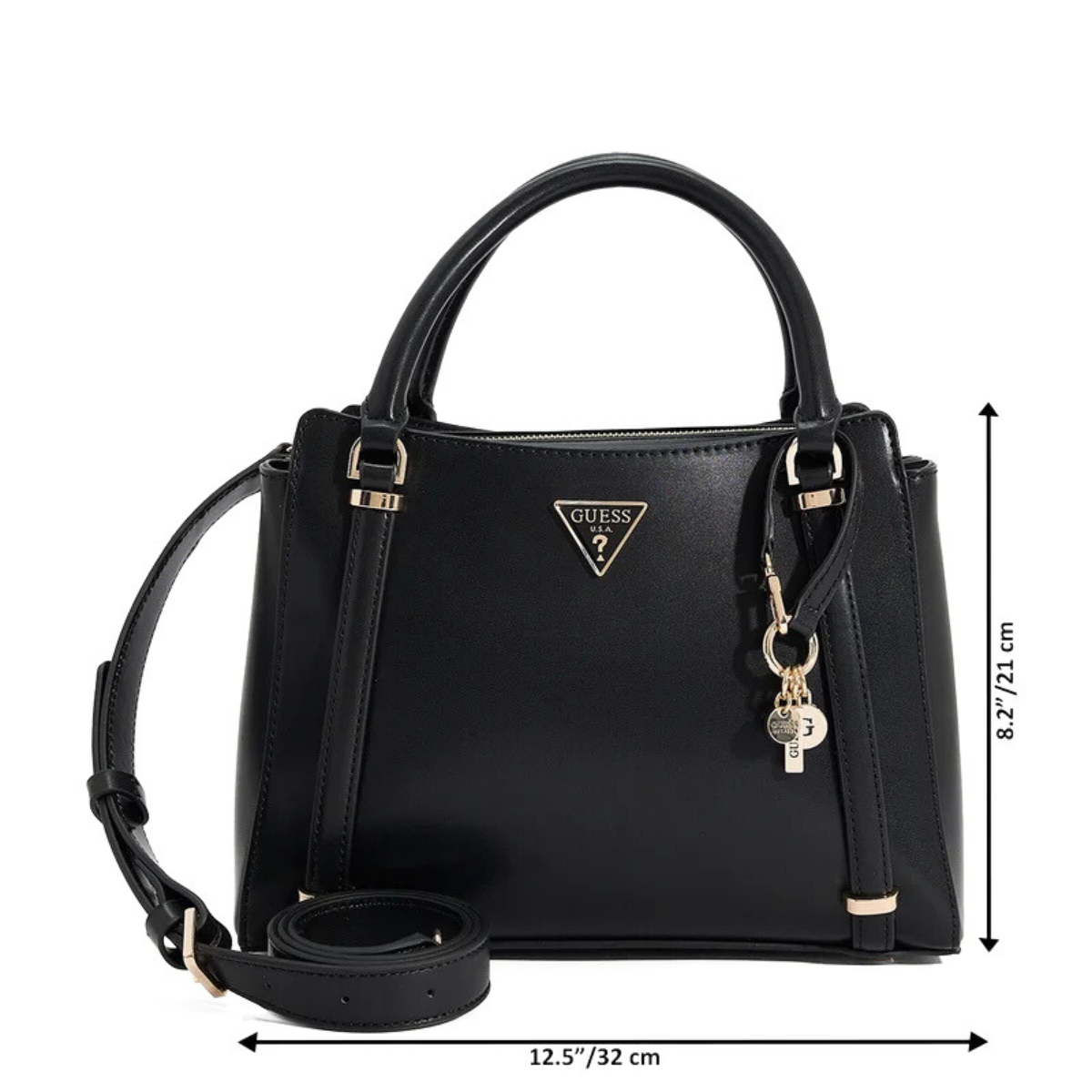 GUESS DARYNA SATCHEL Handbag Women - BLK - Black