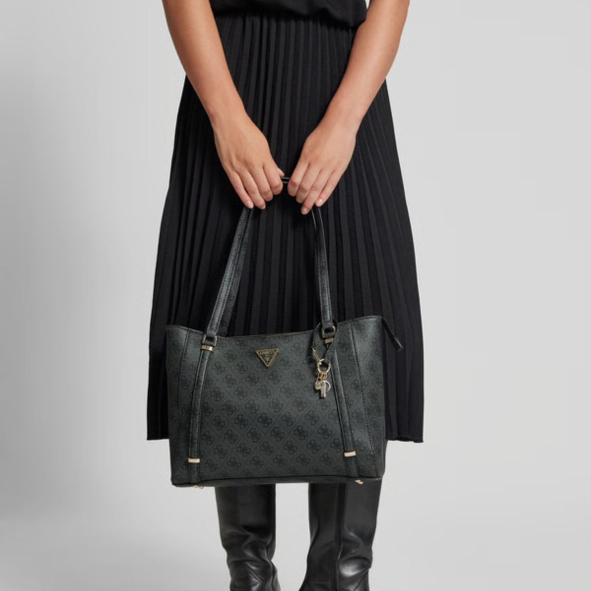 Guess DARYNA ELITE TOTE - Handtas - bone/crème Guess DARYNA ELITE TOTE - Handtas - bone/crème