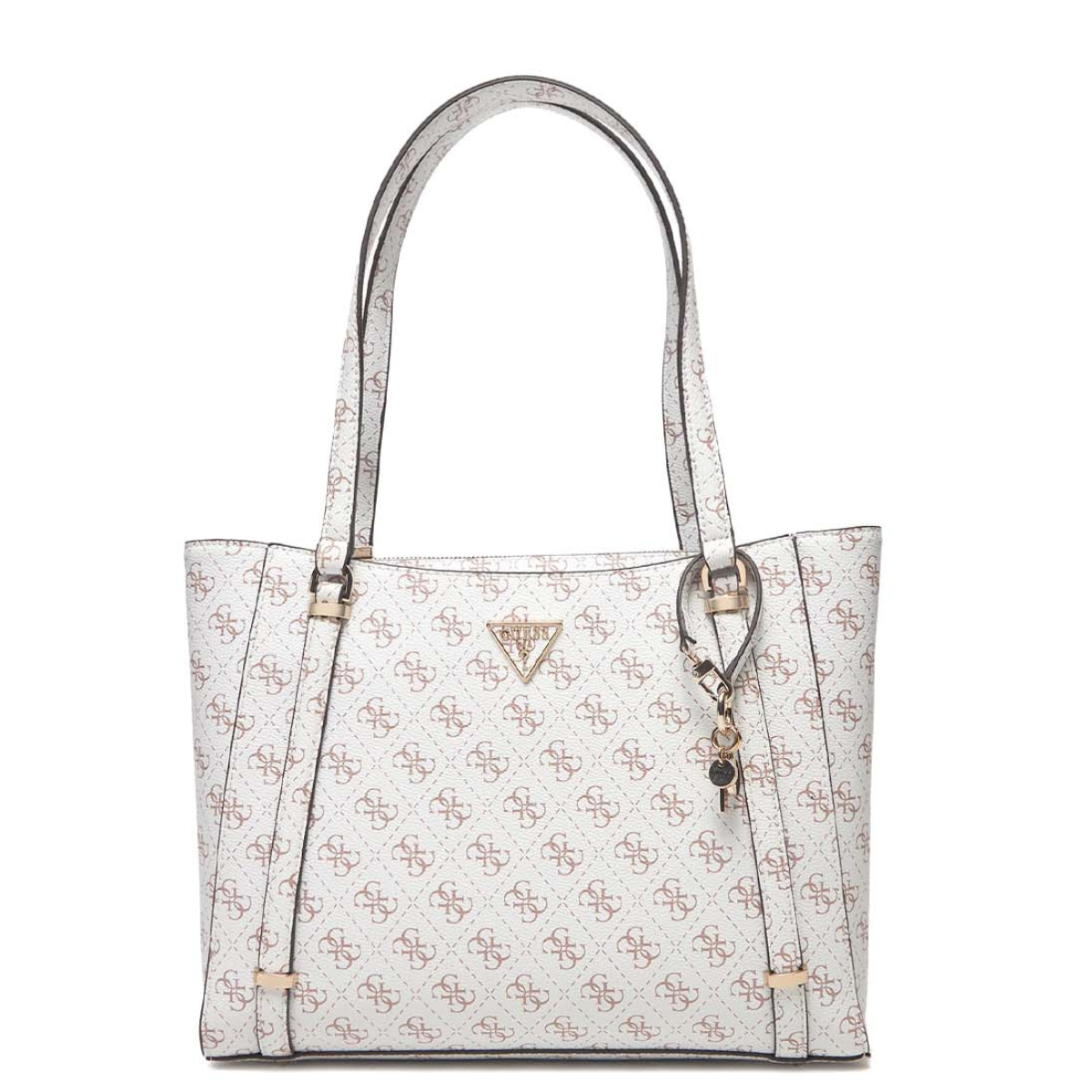 GUESS DARYNA SATCHEL Handbag Women - WHTBRN - White Brown