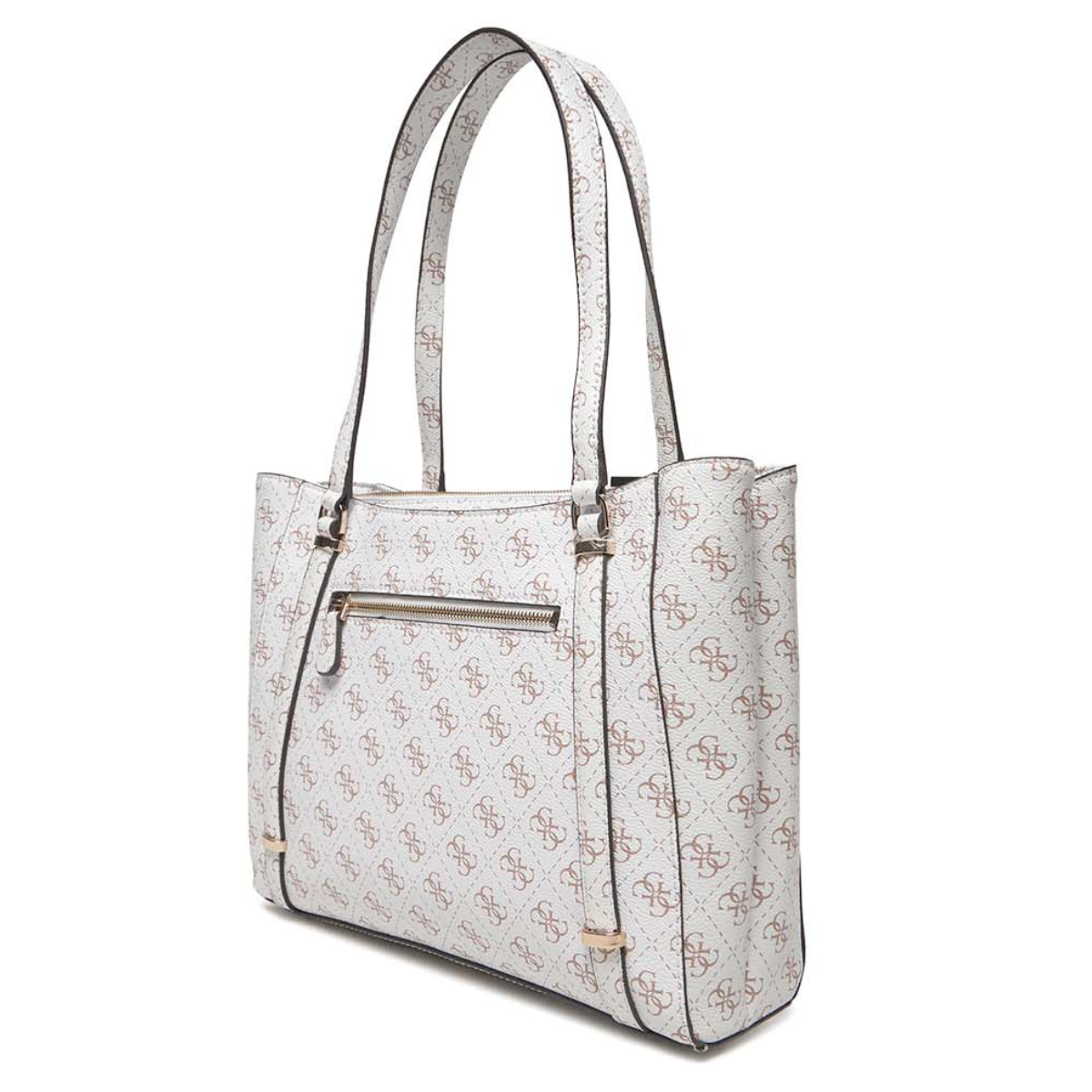 GUESS DARYNA SATCHEL Handbag Women - WHTBRN - White Brown