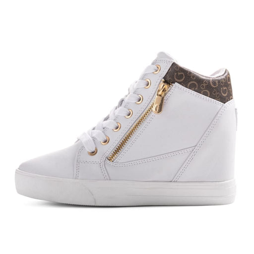 GUESS Darynna High - Top Sneakers Women - WHTBRN White/ Brown / 36 Shoes