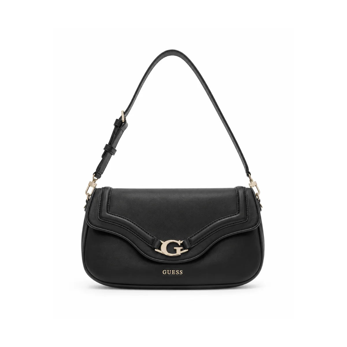 GUESS Dea brand logo brooch crossbody bag Women - BLK - Black