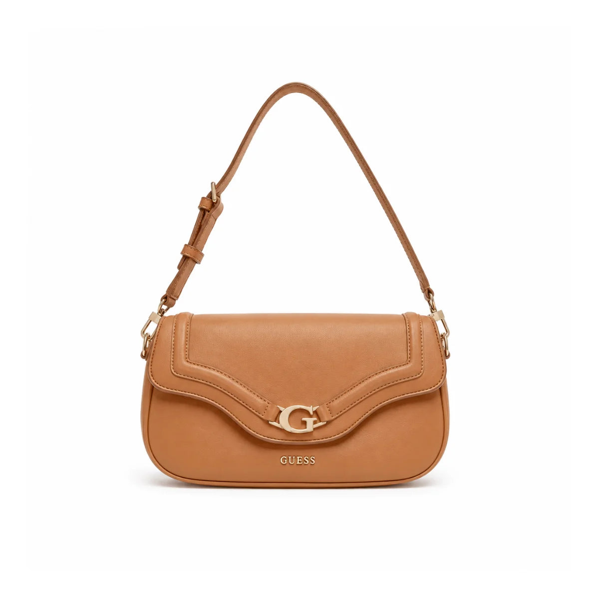 GUESS Dea brand logo brooch crossbody bag Women - TAN - Tan