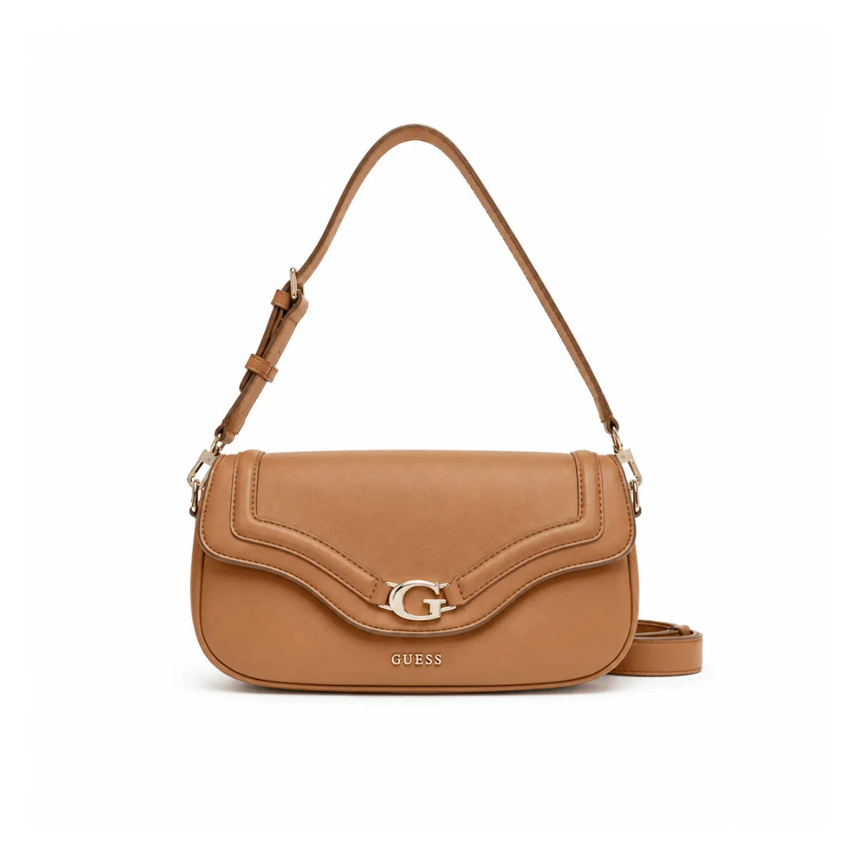 GUESS Dea brand logo brooch crossbody bag Women - TAN - Tan