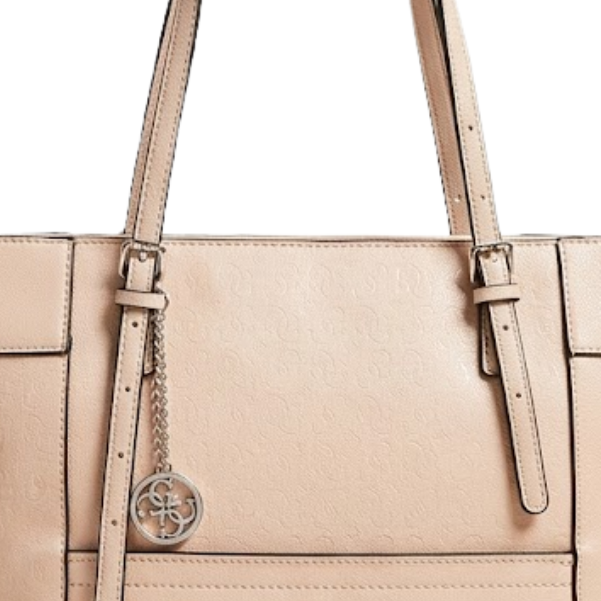 GUESS Delaney Medium Classic Tote Handbag Women - BEG - Beige