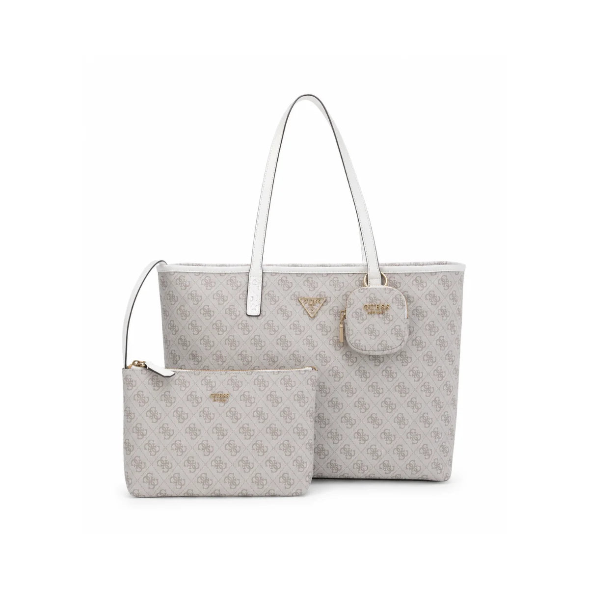 Guess Delphine Power play tech tote Shoulder Bag Women - BEGWHT - Beige-White