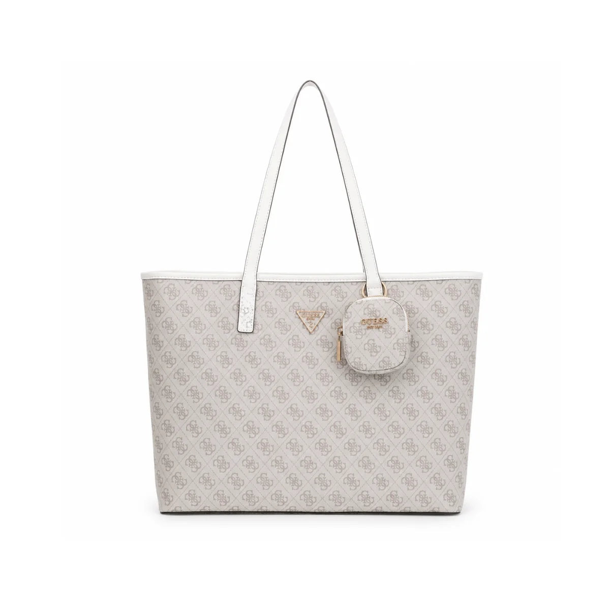 Guess Delphine Power play tech tote Shoulder Bag Women - BEGWHT - Beige-White