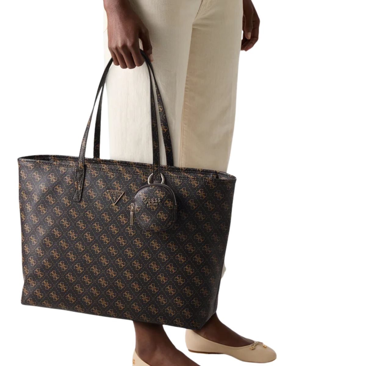 Guess Delphine Power play tech tote Shoulder Bag Women - BRN - Brown