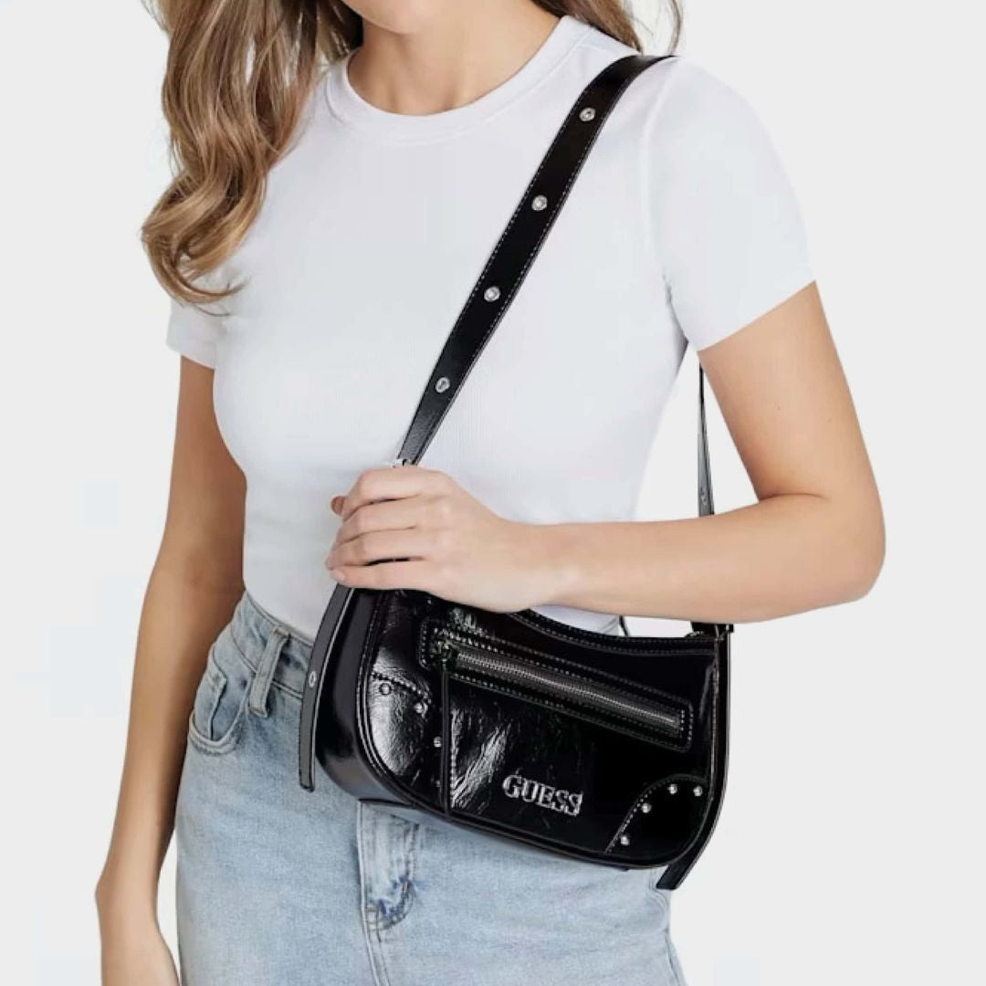 GUESS Dementri Shoulder Bag - BLK - Black