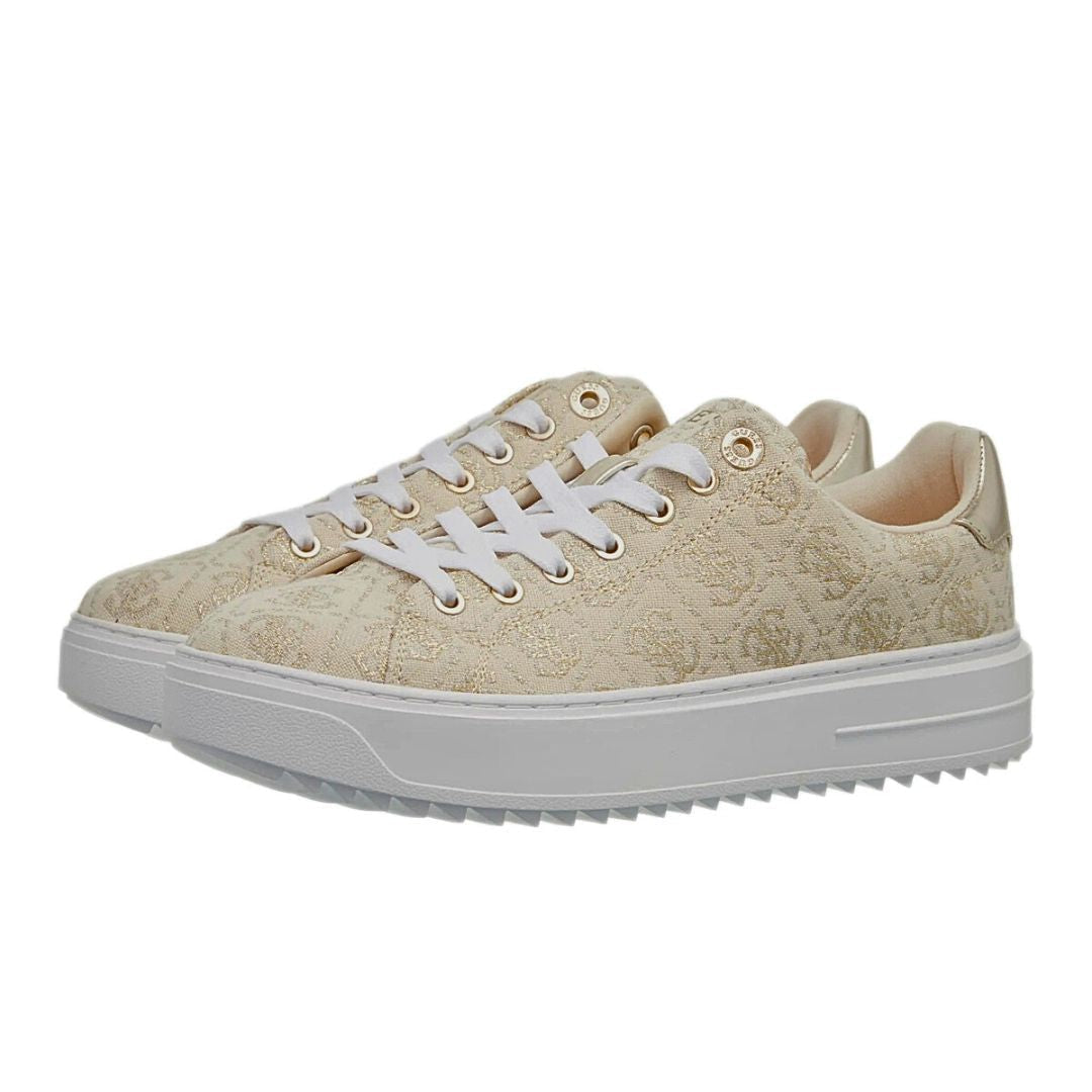 GUESS Denesa 4G Logo Sneakers - BEG - Beige / 37