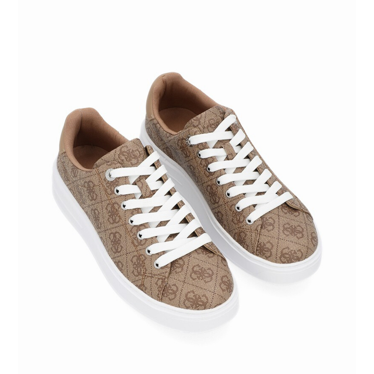 GUESS Denesa 4G Peony Logo Sneakers - BEG
