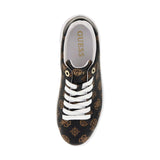 GUESS Denesa 4G Peony Logo Sneakers - BRN