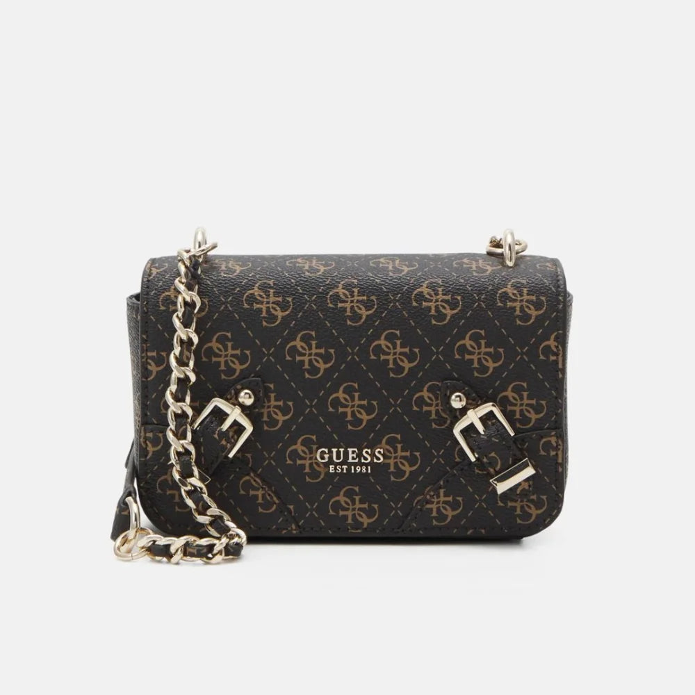 GUESS Didi Mini Crossbody Flap - BRN - Brown