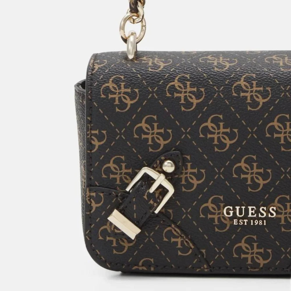 GUESS Didi Mini Crossbody Flap - BRN - Brown