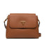 Guess Downtown Chic Flap Shoulder Bag - TAN - Tan