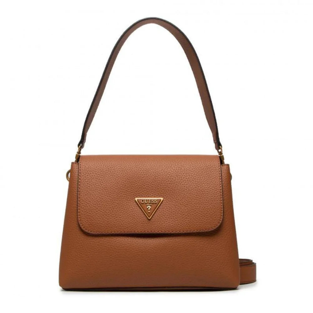 Guess Downtown Chic Flap Shoulder Bag - TAN - Tan