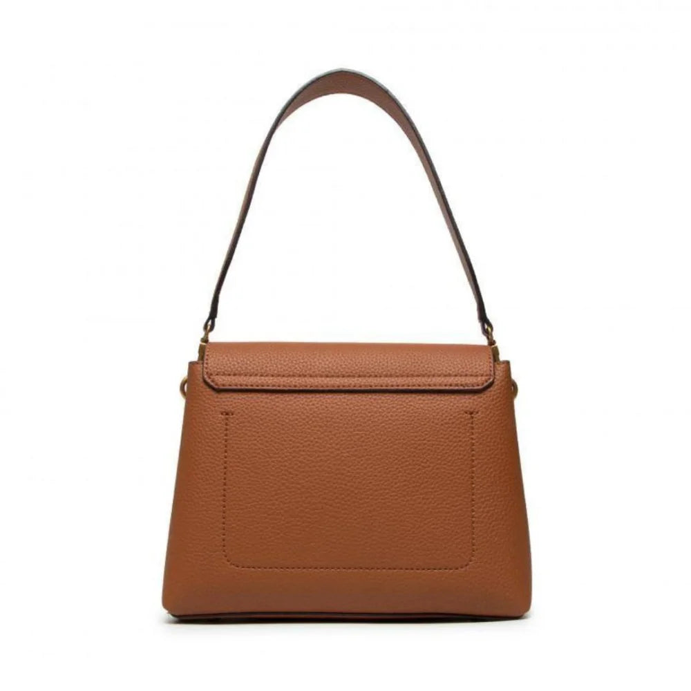 Guess Downtown Chic Flap Shoulder Bag - TAN - Tan