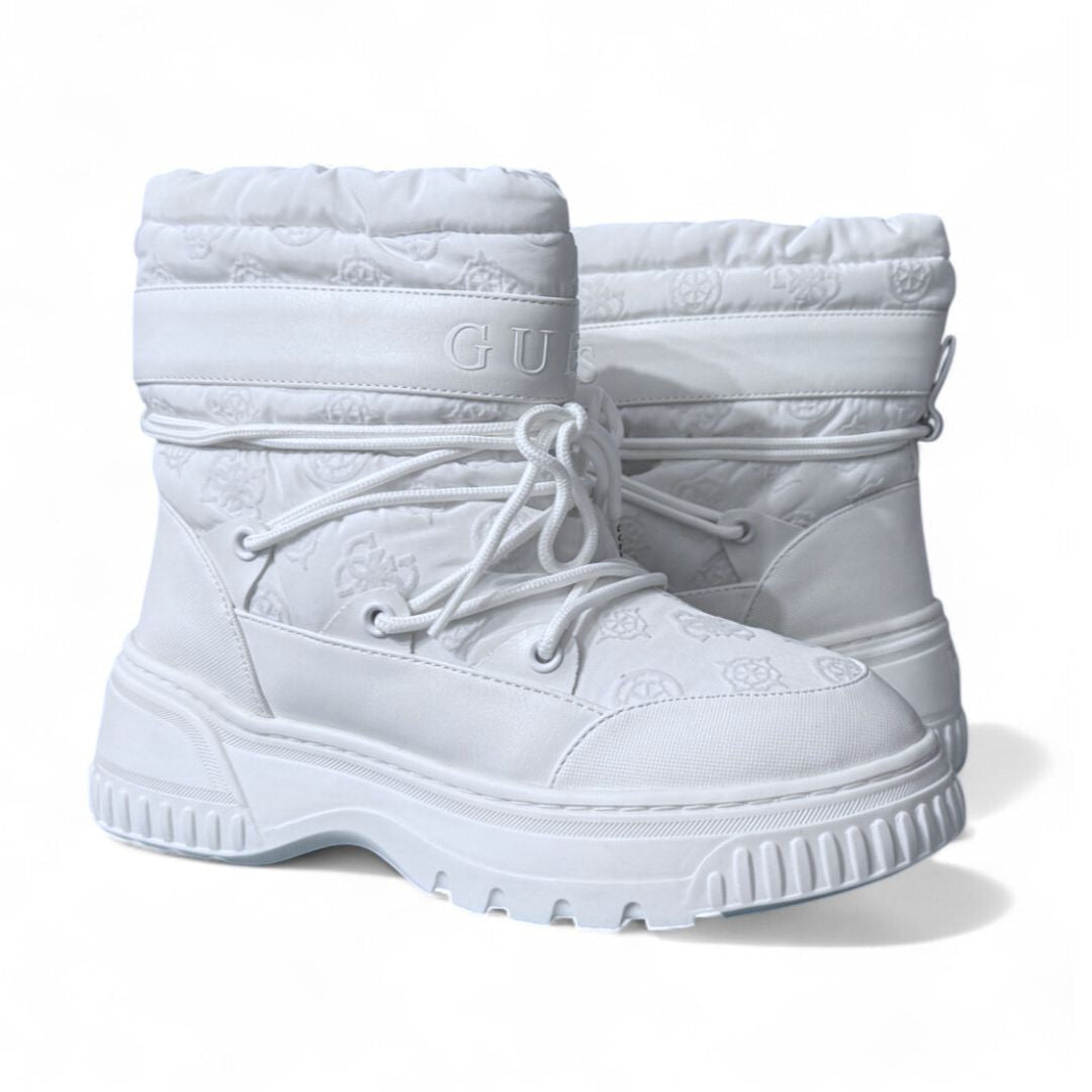 GUESS DRERA 4G Logo Ankle Boots Women - WHT