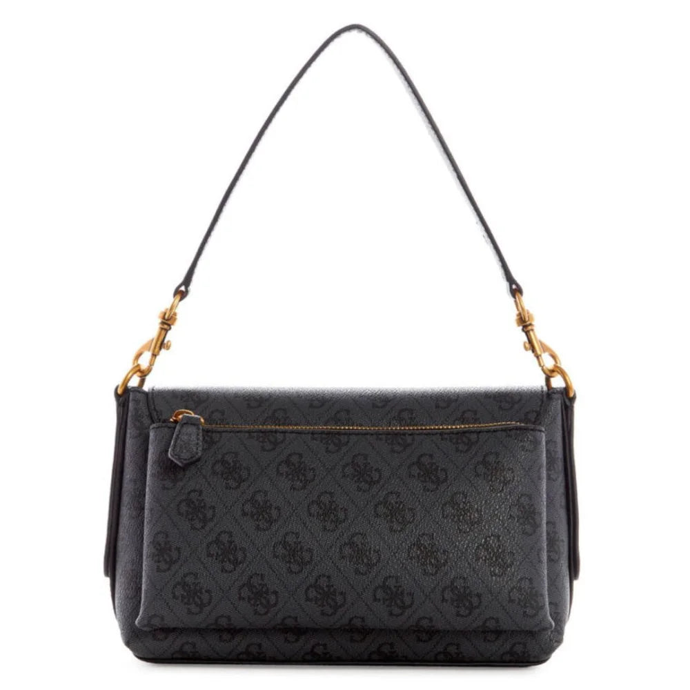 GUESS Eco Brenton Flap Shoulder Bag - COL - Coal