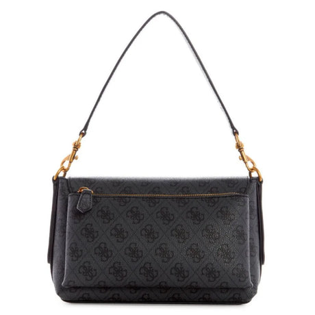 GUESS Eco Brenton Flap Shoulder Bag - COL - Coal