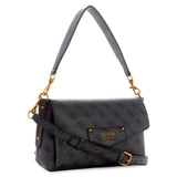 GUESS Eco Brenton Flap Shoulder Bag - COL - Coal