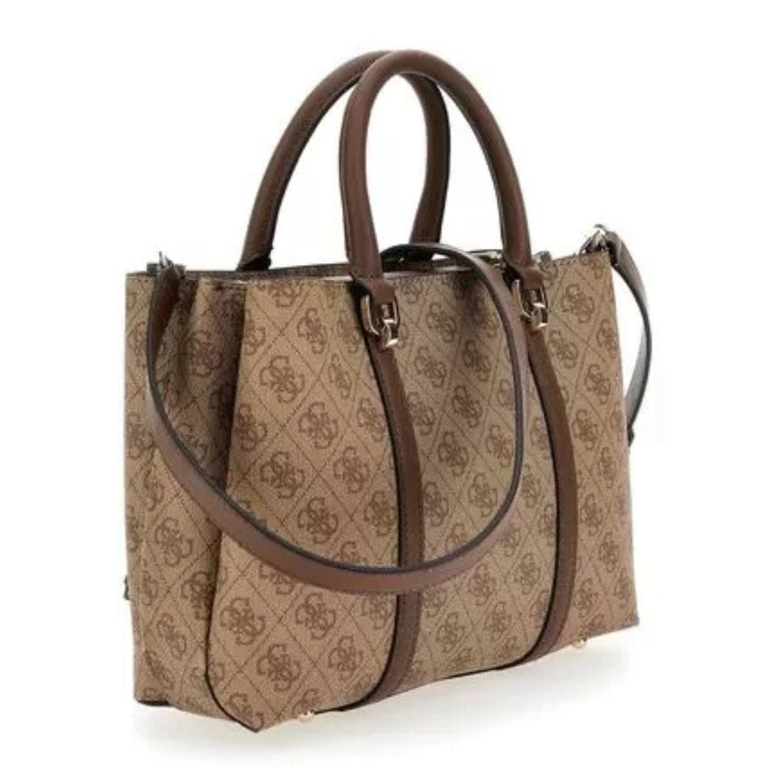 GUESS Eco Craig Girlfriend Satchel Women - BEG - Beige