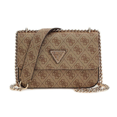 GUESS Eco Elements 4G Logo Mini Crossbody Flap Bag - BEG - Beige