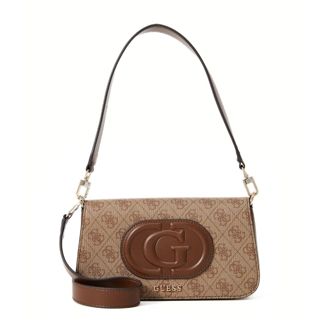 GUESS Eco Mietta 4G Logo Mini Shoulder Bag - BEG - Beige